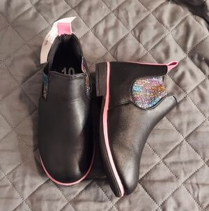 Black and Pink Kids Shoes